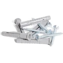 5 chevilles universelles en nylon tous matériaux avec vis - Ø8x50 mm^Gifi Discount