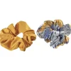 2 chouchous assortis moutarde uni/imprimé fleurs^Gifi Best