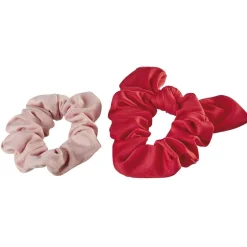2 chouchous assortis rose/rouge pailletté^Gifi Discount