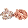 2 chouchous orange uni/imprimé fleurs^Gifi Best