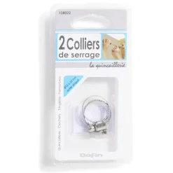2 colliers de serrage acier zingué - Ø12 à 22 mm^Gifi Outlet