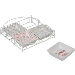 Gifi Vaisselle Et Accessoires De Table^4 coupelles avec support blanc