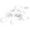 8 crochets ouverts en acier plastifié blanc - 2,5x20 mm^Gifi Outlet