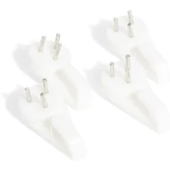 4 crochets pour béton plastique blanc - 30 mm^Gifi Discount