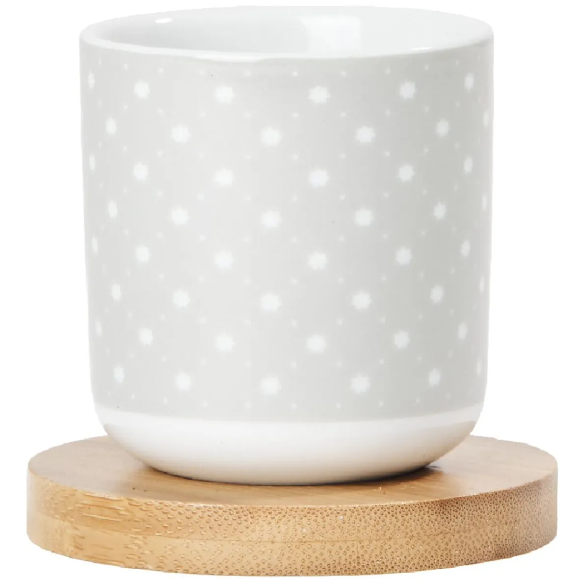 Gifi Vaisselle Et Accessoires De Table^4 gobelets avec sous tasses en bois rouge et blanc