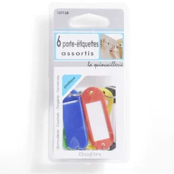 6 porte-étiquettes en plastique coloré^Gifi Sale