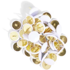 50 punaises blanches plastifiées Ø10,5 mm^Gifi Discount