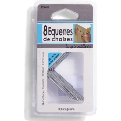 8 équerres de chaise acier zingué - 60x2 mm^Gifi Sale