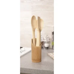 Gifi Préparation Culinaire^3 ustensiles de cuisine et support bois