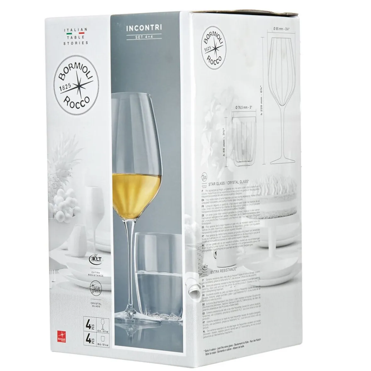 Gifi Vaisselle Et Accessoires De Table^4 verres à vin et 4 verres à eau Bormioli Rocco Incontri