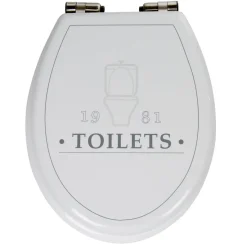 Abattant WC 1981 TOILETS plastique blanc frein de chute^Gifi Online