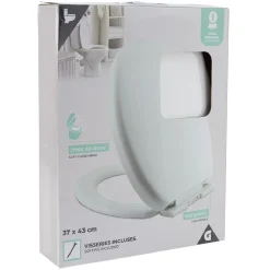 Abattant WC blanc avec frein de chute^Gifi Online
