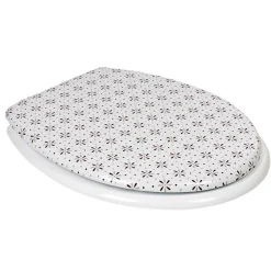 Abattant WC blanc design fleurs^Gifi Sale