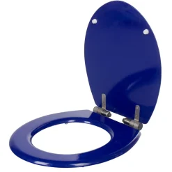 Abattant WC bleu foncé uni avec frein de chute^Gifi Sale
