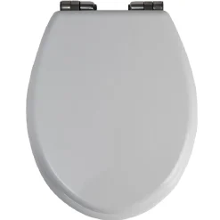 Abattant WC bois blanc uni frein de chute^Gifi Best