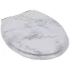 Abattant WC bois effet marbre avec frein de chute déclipsable réglable^Gifi Clearance