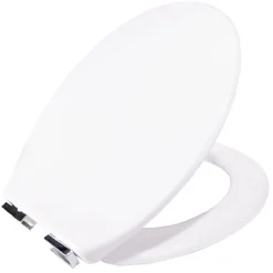 Abattant WC duroplast blanc avec frein de chute déclipsable réglable^Gifi Discount