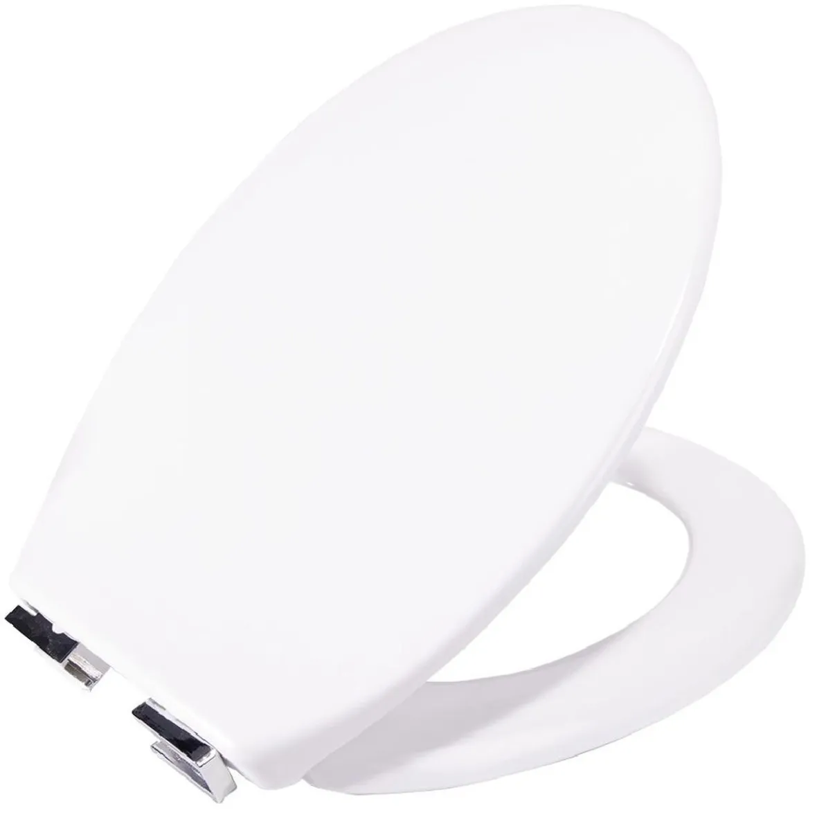 Abattant WC duroplast blanc avec frein de chute déclipsable réglable^Gifi Discount