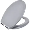 Abattant WC duroplast gris avec frein de chute déclipsable réglable^Gifi Online