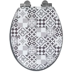 Abattant WC motif carreaux de ciment^Gifi Hot