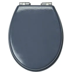 Abattant WC uni gris avec frein de chute^Gifi New