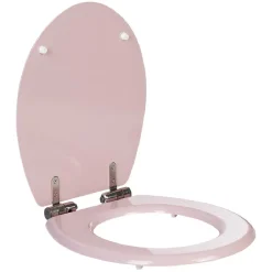 Abattant WC uni rose frein de chute^Gifi Outlet