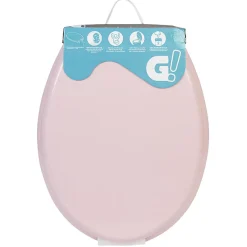 Abattant WC uni rose frein de chute^Gifi Outlet