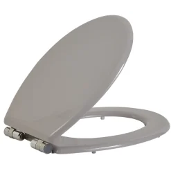 Abattant wc universel ajustable en bois gris^Gifi Outlet