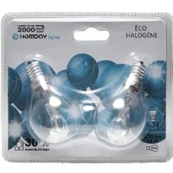 Ampoule E14 éco halogène G45 x2^Gifi Sale