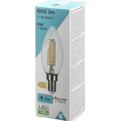 Ampoule LED à filament C35 E14 blanc^Gifi