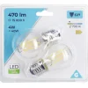 Ampoule LED à filament E27 G25 lumière chaude 470lms x2^Gifi Outlet
