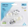 Ampoule LED à filament E27 G45 lumière chaude 250lms x2^Gifi Best