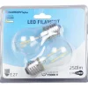 Ampoule LED à filament G45 lumière chaude 2,5W x2^Gifi