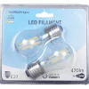Ampoule LED à filament G45 lumière chaude 4W x2^Gifi New