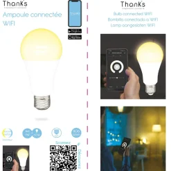 Ampoule LED connectée blanc ajustable E27 60 W^Gifi Sale