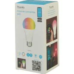 Ampoule LED connectée couleurs changeantes E27 60 W^Gifi Hot