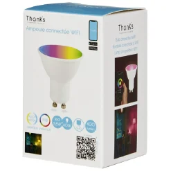 Ampoule LED connectée couleurs changeantes GU10 40 W^Gifi Discount