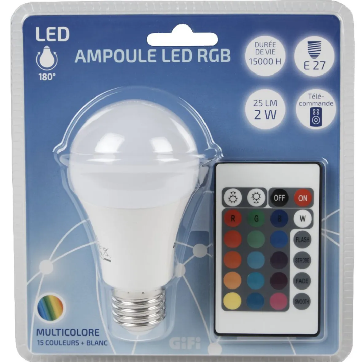 Ampoule LED E27 couleurs changeantes^Gifi Sale