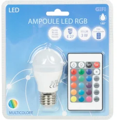 Ampoule LED E27 couleurs changeantes^Gifi Sale