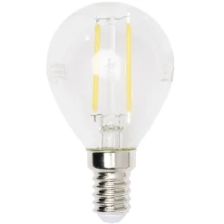 Ampoule LED filament E14 G45 Homday lumière chaude 250lms x2^Gifi Discount
