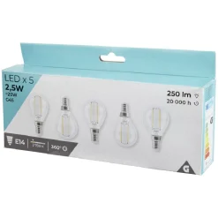 Ampoule LED lumière chaude 2,5 W douille E14 x5^Gifi Clearance
