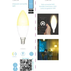 Ampoule ovale LED connectée E14 40 W^Gifi Clearance