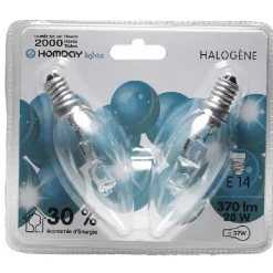 Ampoule pointe E14 halogène C35 x2^Gifi Discount