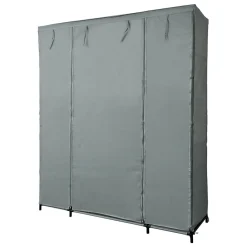 Armoire dressing tissu gris Rangement
