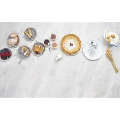 Gifi Vaisselle Et Accessoires De Table^Assiette à crêpes porcelaine décor recette noir blanc