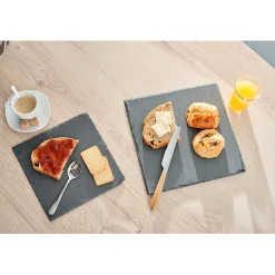 Gifi Vaisselle Et Accessoires De Table^Assiette à dessert ardoise carrée