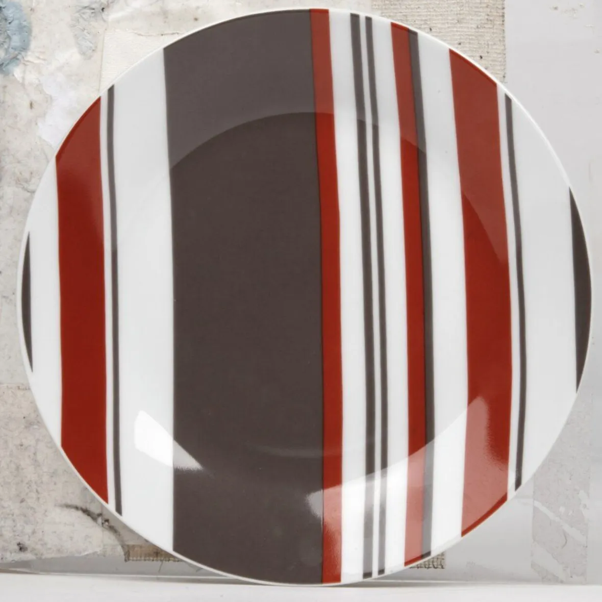 Gifi Vaisselle Et Accessoires De Table^Assiette à dessert avec rayures