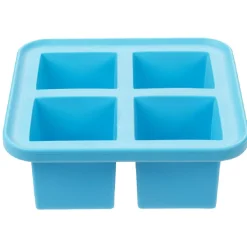 Gifi Conservation Alimentaire^Bac à glaçon XXL en silicone 4 compartiments blanc/bleu