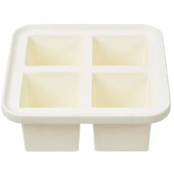 Gifi Conservation Alimentaire^Bac à glaçon XXL en silicone 4 compartiments blanc/bleu