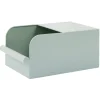 Best Bac de rangement en métal vert - L17,5 x l25 x H12,5 cm Rangement